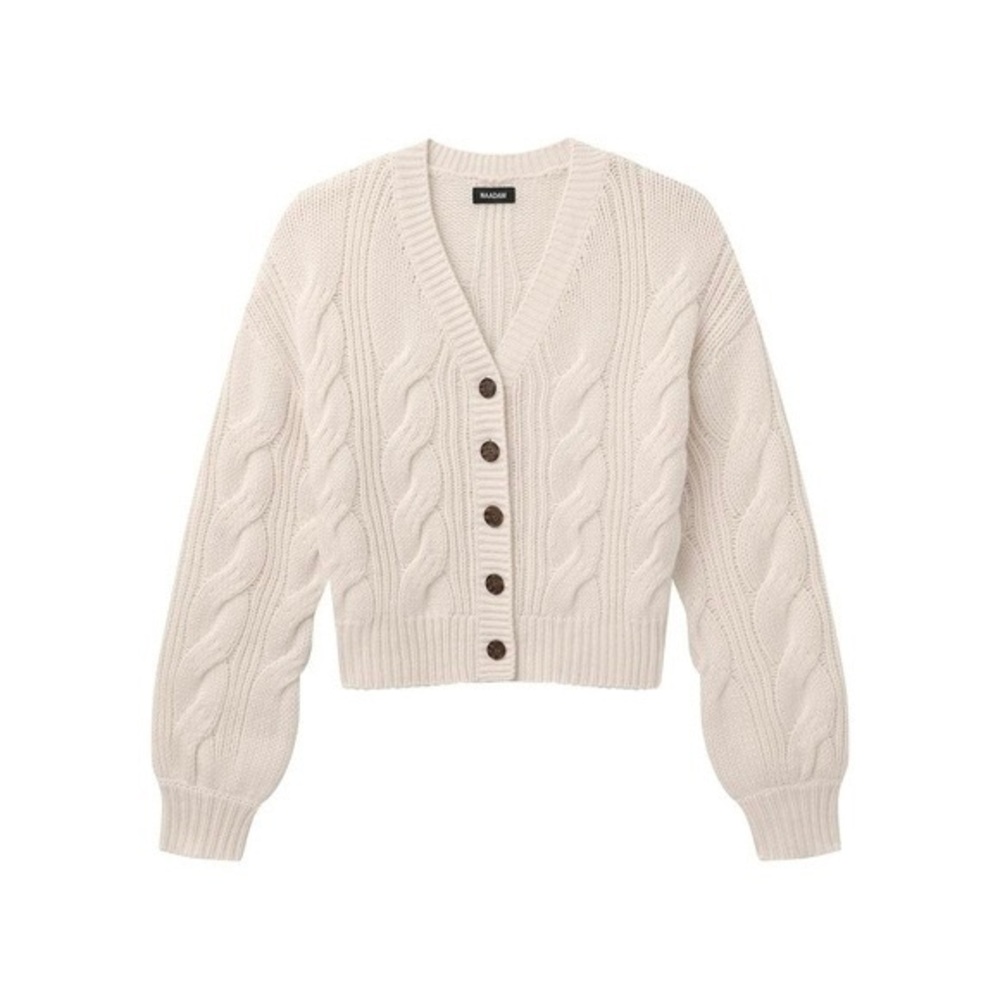 Naadam wool/cashmere cropped cardigan